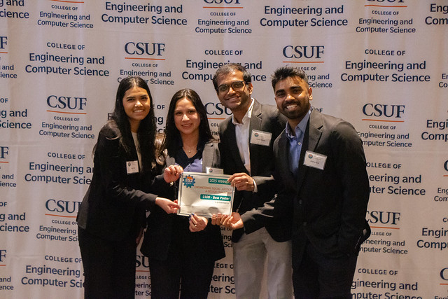 Team Fireflies holding up their award!